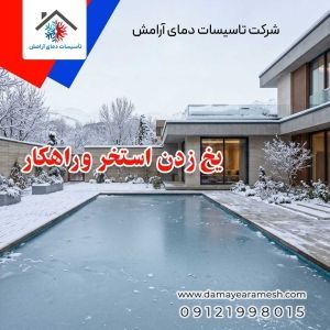 یخ زدن استخر